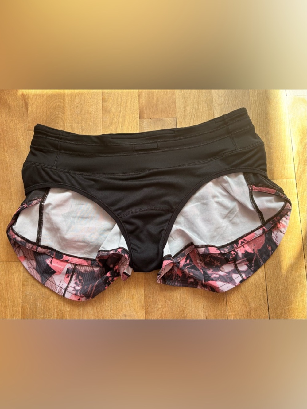 Lululemon athletica Pink & Black Patterned Athletic Shorts - Picture 9 of 9